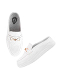 Shoetopia Smart Casual Comfortable White Loafers For Girls-Eu37,Bronze,4,B0D5HH1VKR