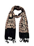 Elegant Scarf Studio Premium Jacquard Woven Scarf For Women | Soft Floral Stole With Tassels | Elegant Ethnic & Casual Wear Wrap