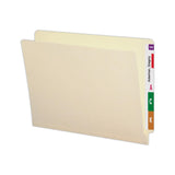 Smead 100% Recycled End Tab File Folder, ShelfMaster Reinforced StraightCut Tab, Letter Size, Manila, 100 per Box (24160)