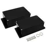 LMioEtool Junction Box IP65 Waterproof Dustproof ABS Plastic Universal Electric Project Enclosure with Fixed Ear Black 6.2x3.5x2