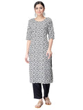 Pinkmint Kurta Set for Women Cotton Printed Straight Kurta with Pant (Pack of 1)
