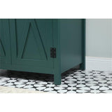 Elegant Decor Grant 30 Aluminum Mdf Single Bathroom Vanity In Green