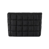 CECKQUE Soft Checkered Quilted Puffy Makeup Bag for Women, Aesthetic Puffer Cosmetic Bag Pouch for Purse (Brown Leopard)