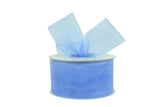 Ribbon Bazaar Plain Sheer Organza 5/8 Blue Mist 25yd Spool 100% Nylon Ribbon