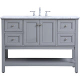 Elegant Decor Metropolis 48 Single Marble Top Bathroom Vanity In Gray