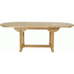 Anderson Teak Patio Lawn Garden Furniture Bahama 87' Oval Extension Table Extra Thick Wood