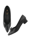 Shoetopia Pointed Toe Bow Detailed Black Bellies For Women & Girls Eu36,Black,3,B0DJJWGR2Z