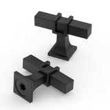 Asidrama 10 Pack Single Hole Center Matte Black Kitchen Cabinet Knobs, Cabinet Knobs Kitchen Cabinet Hardware for Cupboard Drawe
