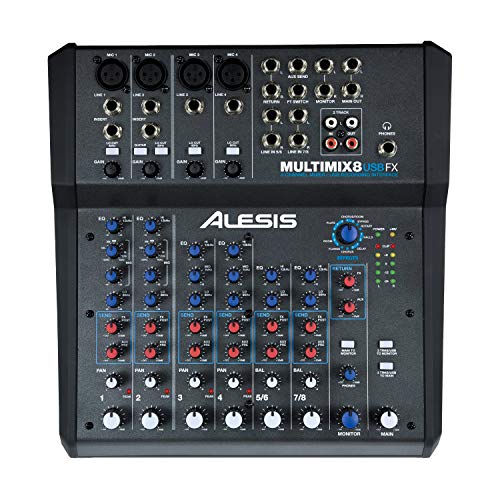 Alesis Multimix 8 Usb Fx | 8-Channel Mixer With Effects & Usb Audio Interface