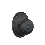 SCHLAGE F10GEO716WKF Wakefield Collection Georgian Passage Knob, Aged Bronze