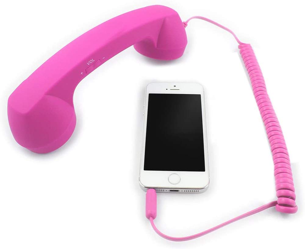 YTYKINOY Retro 3.5mm Telephone Handset Cell Phone Receiver Mic Microphone Speaker for iPhone iPad Mobile Phones Cellphone Smartp