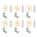 EXCEART Bear Joint 20 Set 45MM Doll Joints Accessories DIY Wooden Bear Doll Rotatable Joints Connectors Cotter Pin Joint for DIY