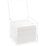 DELIPPLY Face Towelettes Disposable Holder, Disposable Face Towel Container Acrylic, Facial Towels Storage Box, Clear
