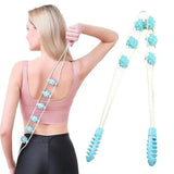 Ecomnewgen Back Roller Massager With Rope, Blue, Manual Massage Tool For Muscle Relief And Relaxation