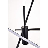 Living District Sonya 3-Light Modern Aluminum Pendant In Black