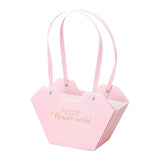ATORSE Flower Gift Bag Birthday Wedding Party Favors Paper Wrap Bag Decorative Tote Pink