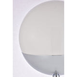 Living District Eclipse 1 Light Chrome Floor Lamp With Frosted White Glass