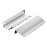 Ravinte 10 Pack Cabinet Handles Finger Edge Pulls 120mm/4.72 inch Silver Drawer Edge Pulls Brushed Nickel Finger Pulls for Cabin