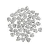 ATORSE 4x50x Heart Shape Resin Bead Flatback Scrapbook Rhinestone Craft Silver