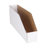EXYGLO Cardboard Boxes, Pack of 35 Corrugated Storage Bins 12x2x4.5 inch Pantry Organizer Bins for Shelves Garage Office Organiz