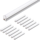 Barrina 12 Pack T5 LED Shop Light 4FT, 4000K Cool White,2200lm, 20W, Utility Linkable Lights, Ceiling and Under Cabinet Light, E