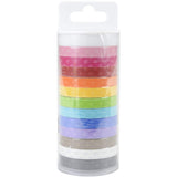 DOODLEBUG 4802 Monochromatic Washi Tape (12 Pack), 8mm x 12 yd