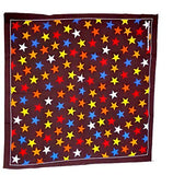 Tubination Unisex Brown Multicolor Star Printed Banadana Cotton Hanky Paisley Headband Scarf (Size: 20/20 Inches)