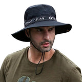 Alexvyan Black Round Hat Sun Visor Hats For Men Uv Protection Wide Brim Summer Cap For Boy Hat Uv Protection Breathable Casual B