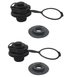 OZXNO 2 Pcs Inflatable Boat Air Valve with Rubber Mat 22mm Plastic Air Valve Caps for Inflatables Towable Tube Plug for Inflatab