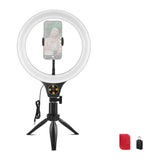 NEEWER Entry Level Version 10.5 Desk Ring Light w Tripod Stand/Phone Holder Compatible with iPhone, Timer/Remote, 10W CRI85+ LED