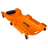 Pro-Lift Mechanic Plastic Creeper 40 Inch - Blow Molded Ergonomic HDPE Body with Padded Headrest & Dual Tool Trays - 350 Lbs Cap