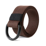 Fensir Canvas Belt For Men | Black Double DRing Buckle Tactical Web Belt | Military Style Durable Adjustable Belt