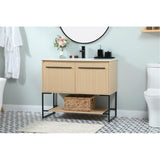 Elegant Decor Sloane 40 Mdf And Steel Single Bathroom Vanity In Maple