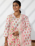 Libas Women'S Pure Cotton Kurta Set (48994_White White L