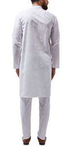 Sojanya (Since 1958 Men'S White Cotton Blend Only Long Kurta Size: M