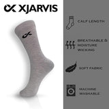Xjarvis Texas Mens Formal Crew Socks For Office Business School Uniform & Work Use | Cotton Rich Odour-Free Breathable Calf-Length Socks For Men |Pack Of 9 (Grey),Grey,,B0DQCSCC58