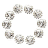 ATORSE 4xPhenovo Crystal Rhinestone Button Flatback Decoration DIY 15mm 10pcs Clear