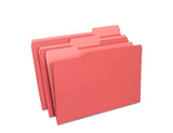 Staples File Folders, 1/3 Cut, Legal Size, Red, 200/Carton (ST224550-CCVS)