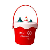 ATORSE Christmas Gift Bag Xmas Party Supplies Holiday Gift Wrap Friends Kids Adults Cylinder Red Snowman
