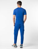 Fyltr Men'S Crewneck T-Shirt & Cargo Jogger Co-Ord Set - 100% Cotton | Half Sleeve T-Shirt| Jogger With Side & Cargo Pockets,Cosmic Cobalt,Cosmic Cobalt,S