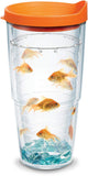 Tervis Goldfish Plastic Tumbler with Wrap and Orange Lid 24oz, Clear, Classic, 1 Count (Pack of 1)