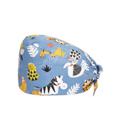 Scrub Cap_Zoo Animal Design Sky Blue