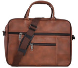 Applio Laptop Bag For Men & Women Pu Leather Office Briefcase With Shoulder Strap & Top Handles Water Resistant Slim Messenger