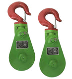 Mytee Products (2 Pack) Snatch Block with Hook WLL 8 Ton 6 Sheave 3/4 Inch Wire Rope Wrecker Roll Back Recovery
