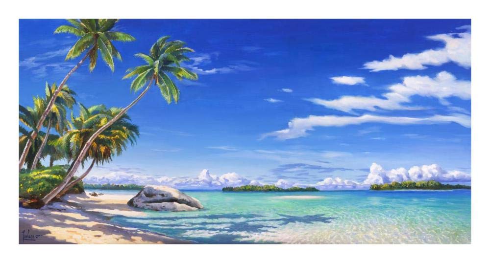 Spiaggia Tropicale-Paper Art-26,,X14,,