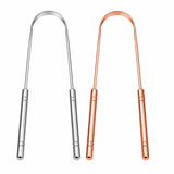 Varneya Pure Copper Tongue Cleaner And Steel Tongue Scraper Set | Fresh Breath Oral Care Tool | Pack Of 2