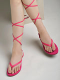 Shoetopia Women'S X-2 Flat Sandal-9 Kids Uk (X-2-Pink)-Eu42,Pink,9,B0D76TLDBL