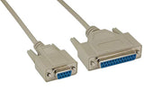Cable Leader DB9 Female to DB25 Female Null Modem Cable 10 ft