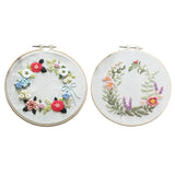 Loom Tree 2X Diy Needlework Kit Embroidery Hoop Stitch Craft Beautiful Flower | Stitch Kits