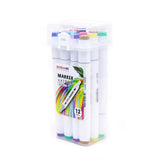 Chrome 12 Colors Twin Head Art Markers for Manga and Impression Sketch (Set of 12)